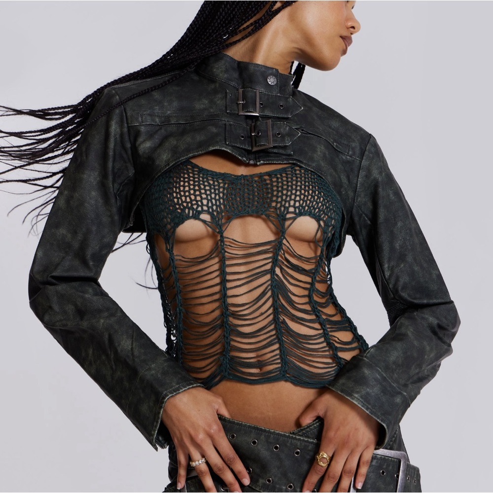 Jaded London Assassin ultra cropped Jacket